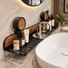Space Saving Sink Rack No Drill Wall Mount Bathroom Shelf Drain Basket  Over Faucet