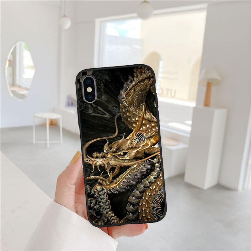 CJ28 Chinese Dragon Phone Case for Samsung Galaxy A11 A12 A13 A15 A52S A53 A55 A56 A70 A71 A72 A73 F06 F16 F56 S10 Plus S10e