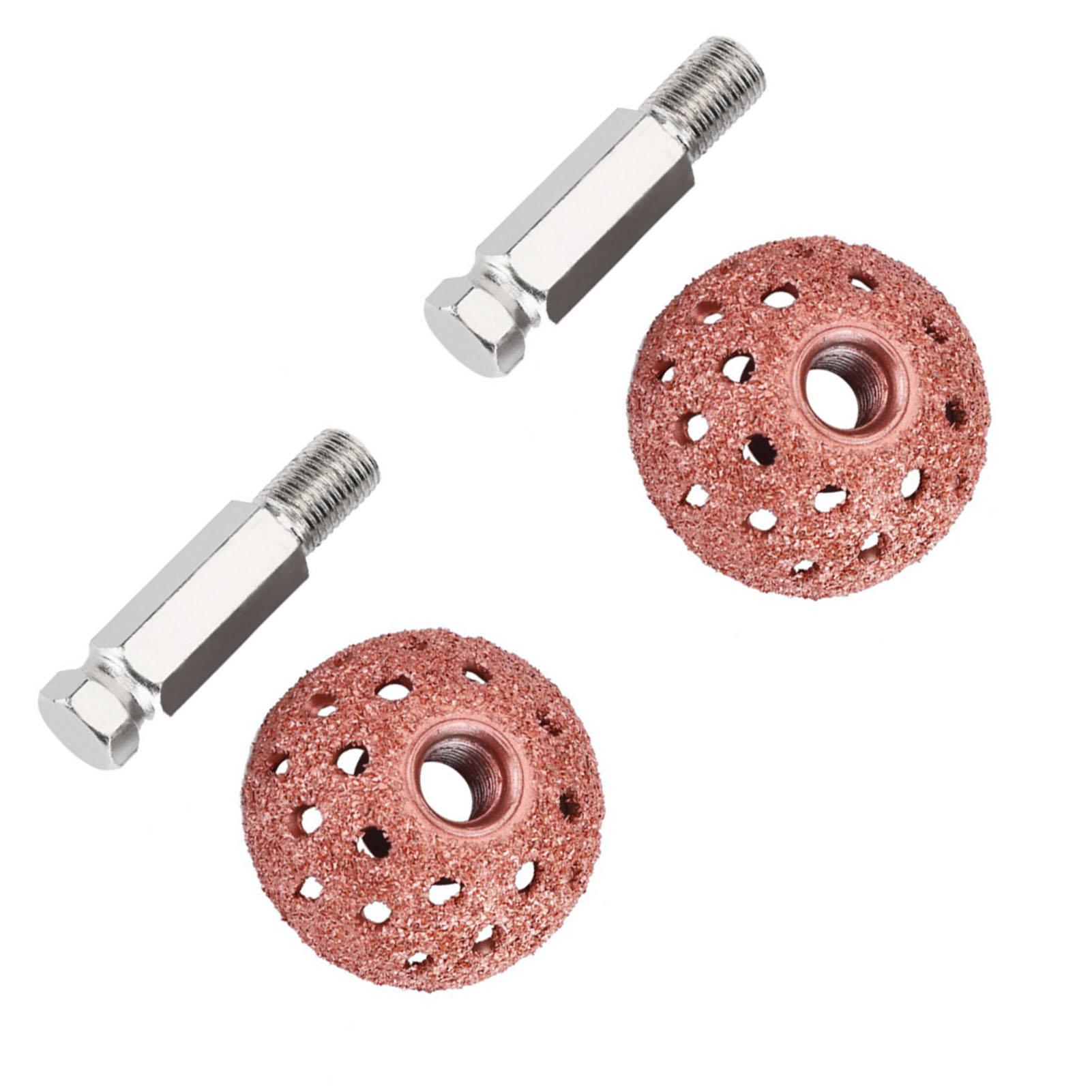 

2PCS 38mm Tire Repair Grinding Head Tungsten Alloy Coarse Grit Buffing Wheel with Linking Rod