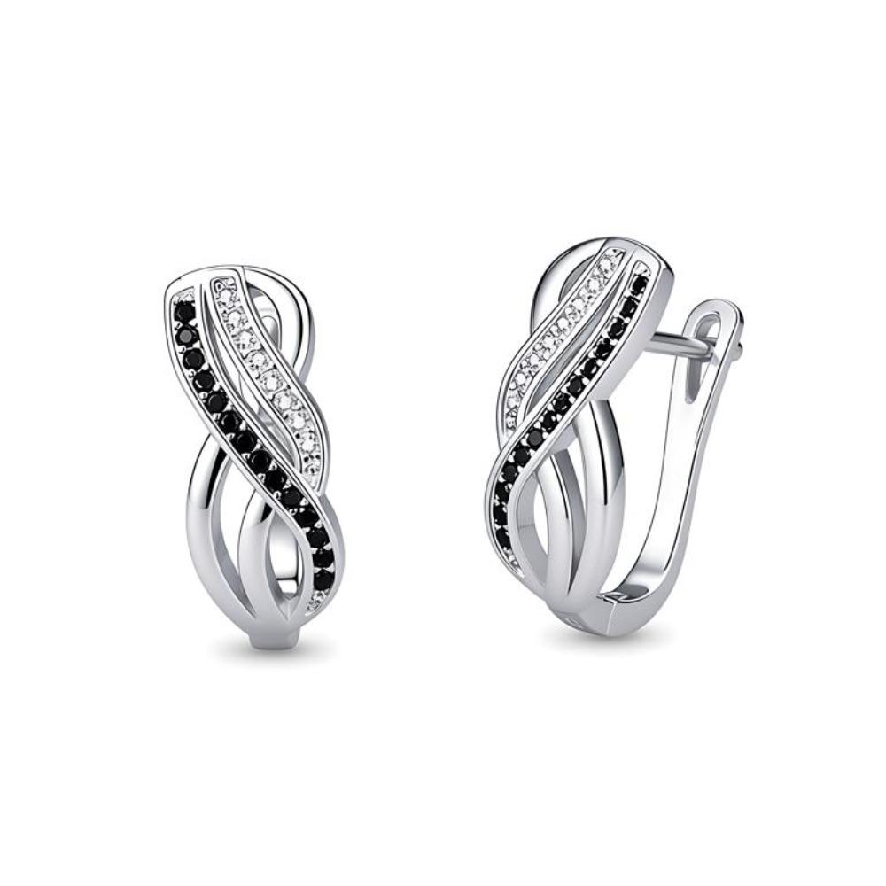 Black Awn Brincos de argola pretos femininos