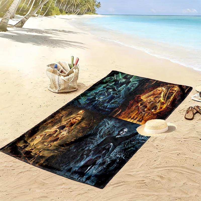 Fantasy Realms: Epic Journeys Unfold beach towel Outdoor camping Portable for travel quick-drying swim towel Outdoor pool towel Absorbent bath towel