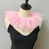 Kids Girls Renaissances Ruffled False Collar Cape Victorian Style Choker Necklace for Cosplay and Costume Accessories