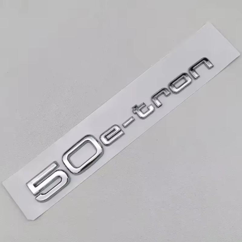 ABS Logo 30 40 45 50 E-tron GT Letters Sticker Car Rear Trunk Emblem Badge For q2 A3 SQ6 Q5 Q6 Q8 Q4 Etron Accessories