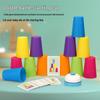 Kindergarten Stacking Cup Toy: Double Interaction Cognitive Puzzle Game for Children