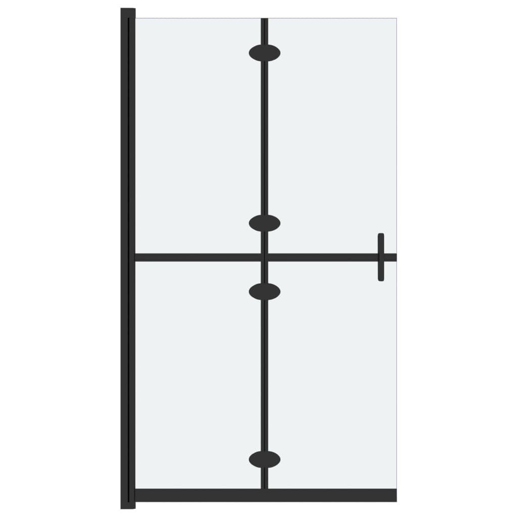 Faltbare begehbare Duschwand Einscheibensicherheitsglas (ESG) Milchglas 80 x 190 cm