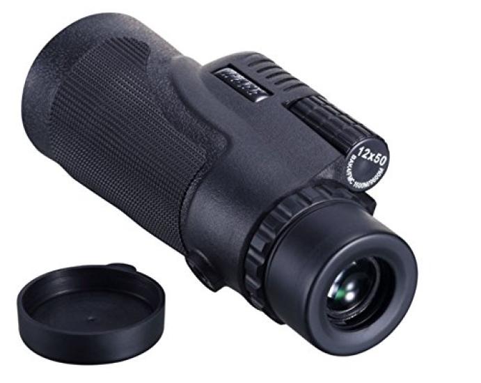 Jiroo Monocular, Waterproof, Moisture-proof, Dust-proof, and Fog-proof, Compact, 12x50 High Magnification, Perfect for Birdwatching, Sports Days,