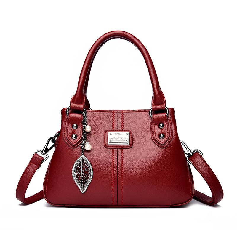 Genuine Brand Top Quality Pu Leather Handbag Women's Tote Messenger Sac Designer Large Capacity 3 Levels Shoulder Crossbody Bags