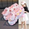 2025Summer Fashion Kids Sandals Cute Printed Girls' Princess Sandals Comfort Soft Bottom Casual Sports Child Beach Shoes Zapatos