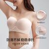 Strapless underwear women's big breasts slightly fat mm summer non-slip large size tube top thin invisible bra beautiful back anti-light