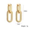 Retro Double Loop Design Drop Earrings Gold Silver Color Geometric Round Earrings for Women Girls Punk Hip Hop Fashion Jewelry
