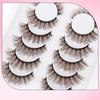 6 Pairs 3D Faux Mink False Eyelashes Black Band Eye Lashes Handmade Lashes  Eyelash Extension
