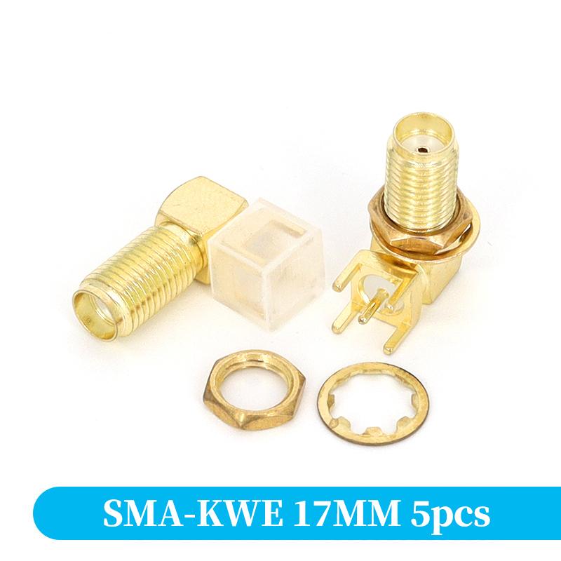 SMA‑KWE Right Angle SMA Female Plug Adapter Solder Edge PCB Mount RF Coaxial Connector