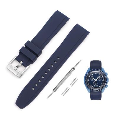 Jumpsunfun 20mm Silikon-Uhrenarmband für Omega X Swatch Speedmaster Blue Moon Swatch,