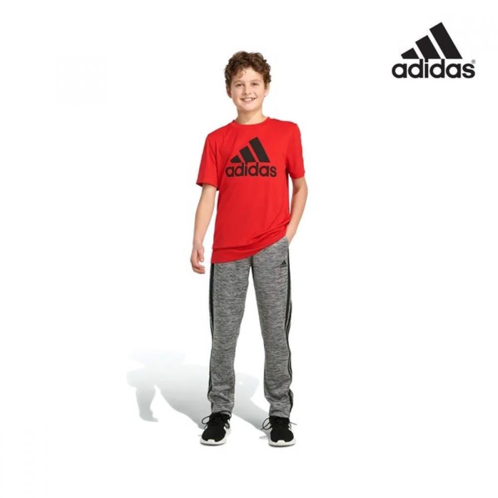 [Adidas Junior] Adidas Junior Pants Training  Unisex  Fw  Fall Winter  Gray Black  With Brushed  Ak5844