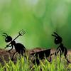 Garden Stakes 2pcs Black Metal Ant Working Ant Garden Decor for Outside