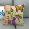 Nordic Butterfly Flower And Fruit Farm Digital Printing Short Plush Pillow Covers For Car Sofa Office Cushion Cover Home Goods