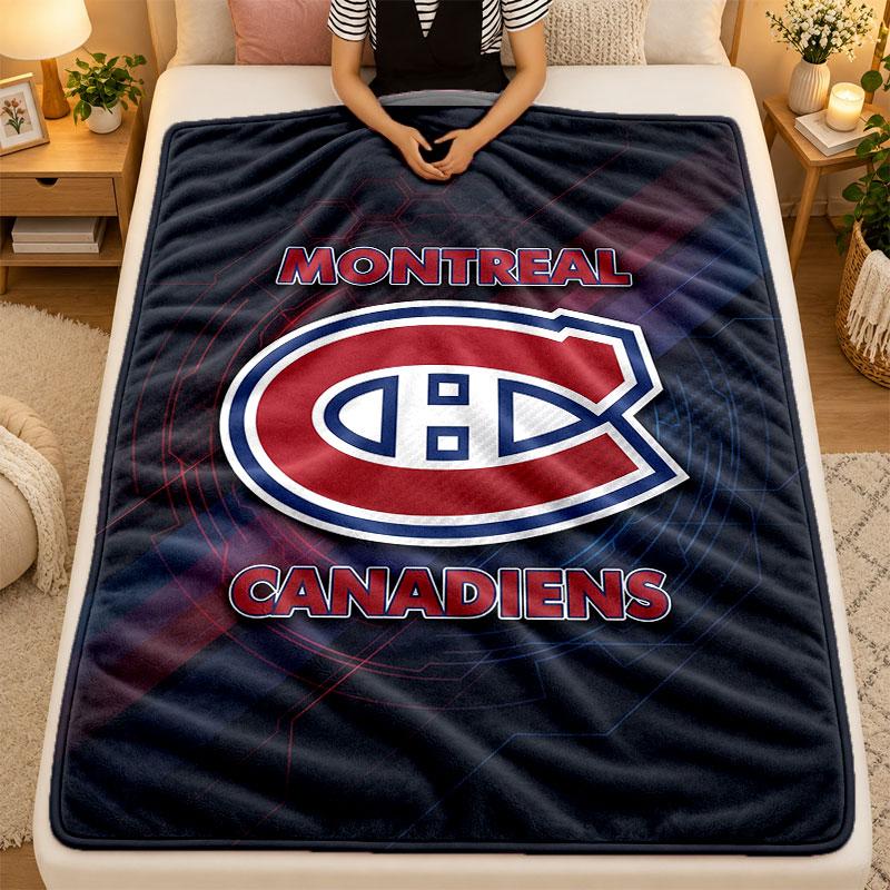 Flannel BlanketMontreal Canadiens Warm Soft Throw Blanket for Indoor Sofa Bed Living Room Use