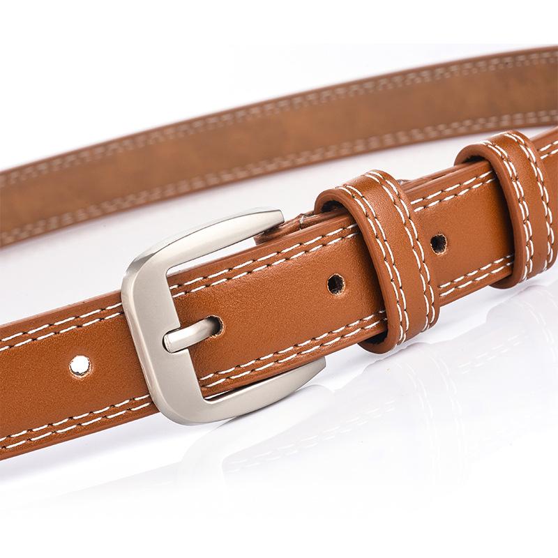 Women'S Belt Casual Student Belt Women'S Fine Decoration Simple Retro Pin Buckle Belt Tide
