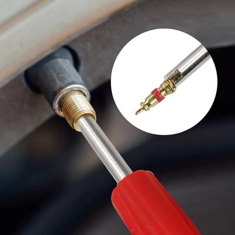 1/5Pcs Car Bike Motorbike Slotted Handle Tire Valve Stem Core Remover Tire Valve Core Screwdriver Car Tyre Repair Install Tools