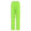 Women's Latin Dance Fringe Pants S-3XL: Elastic Waistband Contrast Color Tassel Trousers for Chacha Tango Rumba Dance Costume