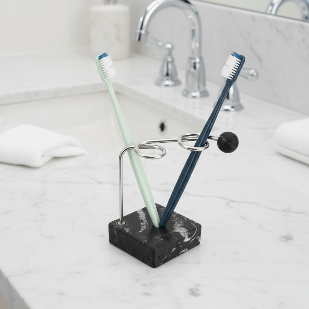 Ventilated Minimalist Toothbrush Holder Stainless Steel Bracket Toothbrush Storage Rack  Hotel