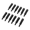 12PCS Mini Valve Cover Hex Bolt Stud Nut Set Black Replacement for Ford SB 260 289 302 351W Engine