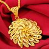 Gold Color Necklace Female Sunflower Hollow Pendant Fashion Retro Upscale Temperament.
