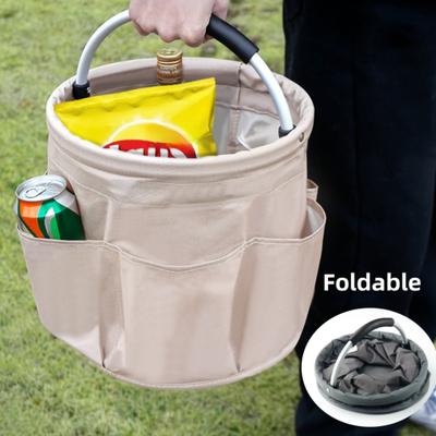 Portable Foldable Picnic Basket – Multi-Purpose Storage Organizer for Beach, Camping & Bathroom