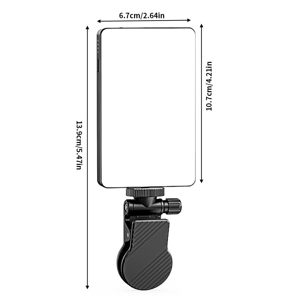 Mini Fill Light LED Pocket Video Lighting Clip-On Portable Selfie Lamp For Live Vlog Camera For iPhone/iPad/Macbook Laptops Use