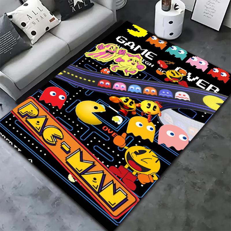 Pac-Man Carpet Rug for Living Room Bedroom Home Sofa Decoration,Kids play Non-slip Floor Mat