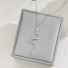 Delicate Serpent Pendant Necklace Modern Gold/Silver Plated Snake Necklace Neck Jewelry for a Sophisticated Look