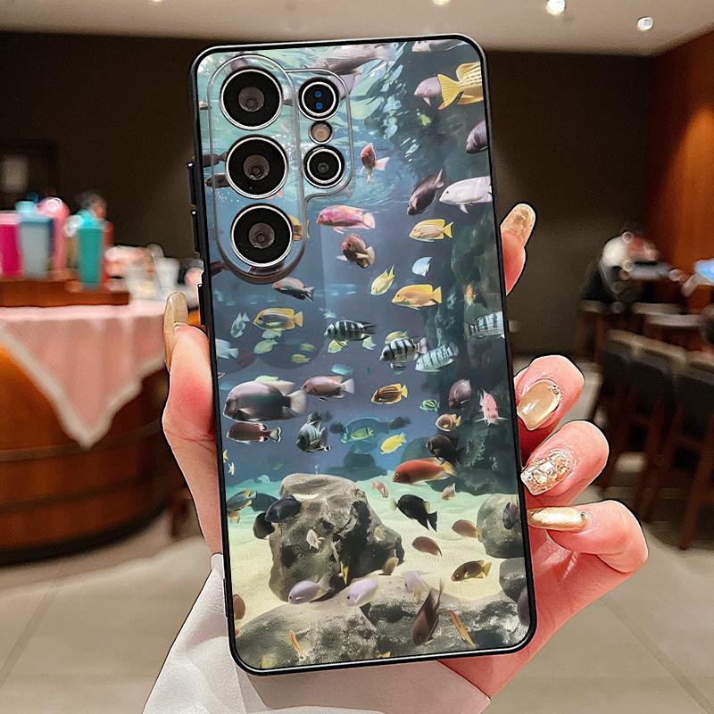 Turtle Fish Print Case For Samsung S26 S25 Ultra S24 S23 FE S22 A15 A16 A17 A35 A36 A37 A54 A55 A56 A57 5G Magnetic For Magsafe Matte Cover