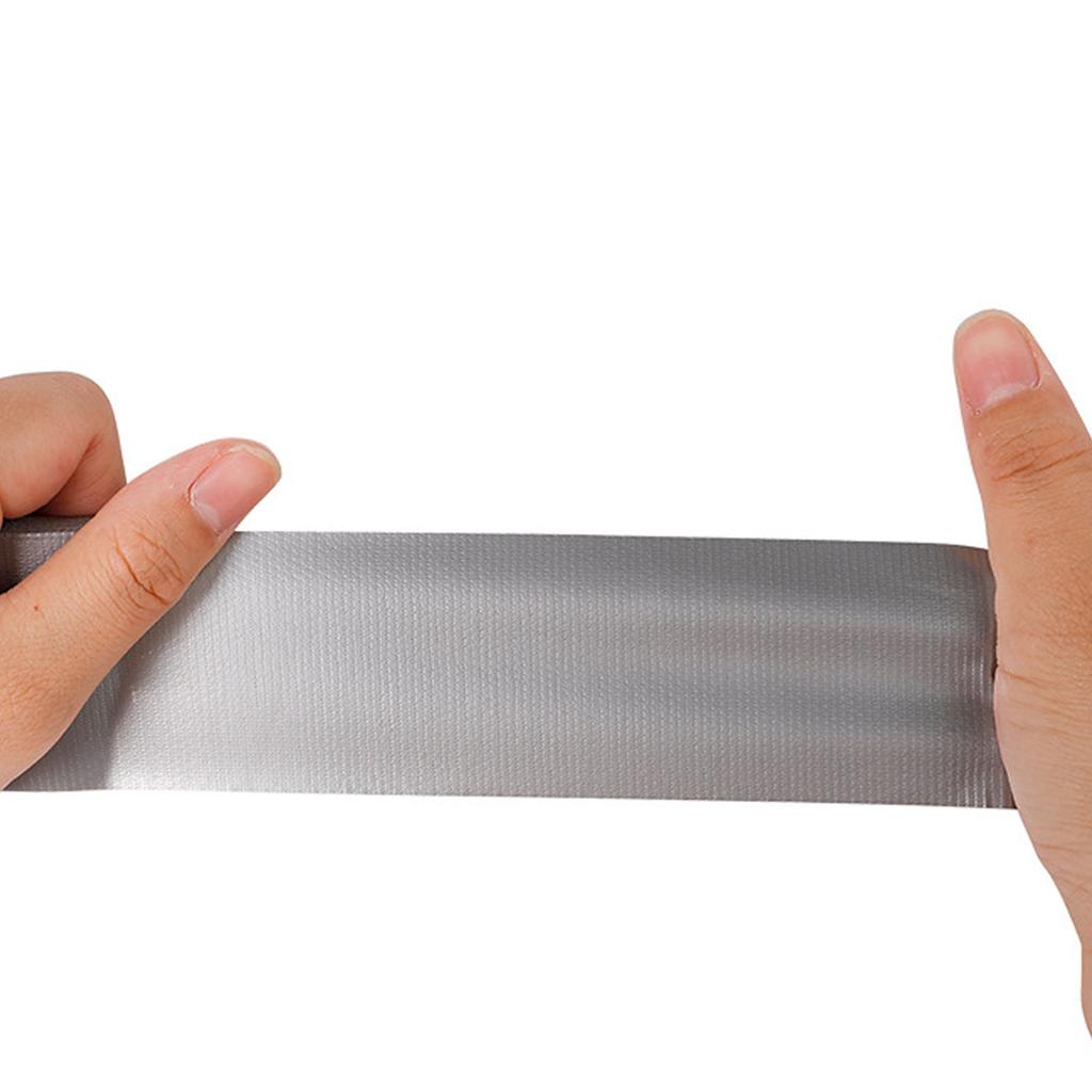 Silver Cloth Duct Tape Heavy Duty Waterproof No Residue Single Sided Adhesive Tape for Pipeline System 10m Length Width