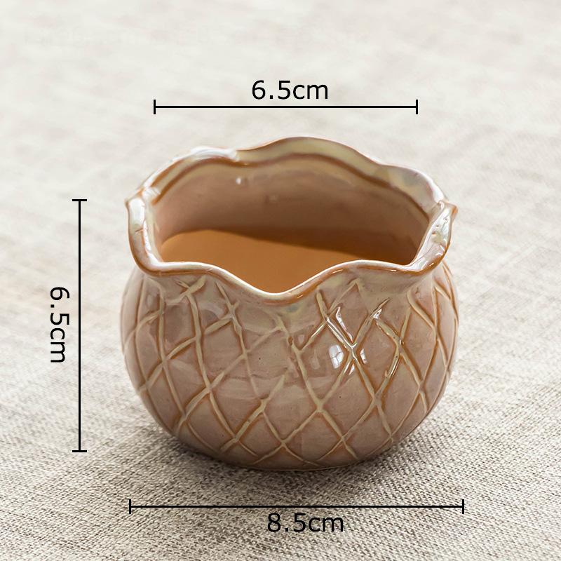 Creative Painted Ceramic Vase Lotus Shape Plant Pots Table Decoration Flowers Arrangement Flower Vase Room Aesthetic Decor