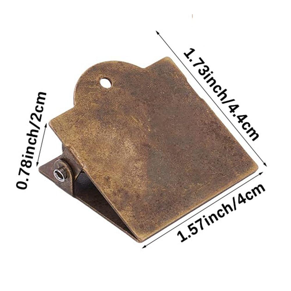 Antique Bronze Small  Binder Clamps Vintage Document File Organizer New Page Holder  Office