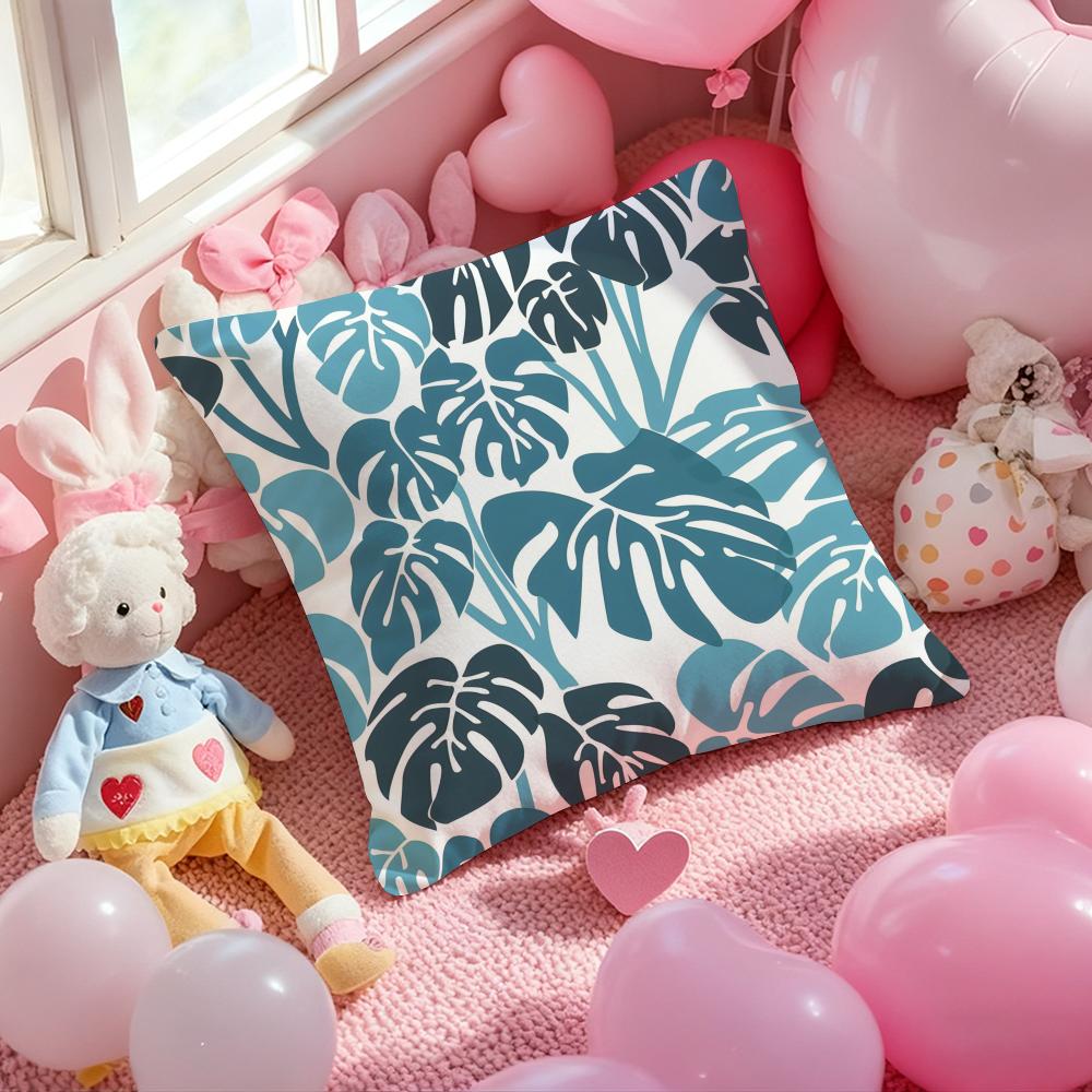 Modern style Leaf Cushion Cover Pattern Printed Pillowcase for Living Room Sofa Cushion Cover & Bedroom Decor