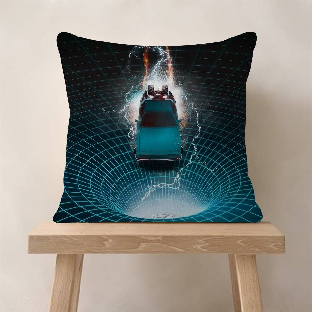 Movie bBack car To The Future Personalized Pillow Dust Cover Bedroom Kids Party Decoration Pillowcase Birthday Children Gift