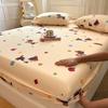100% Cotton Bed Sheets Bed Bedroom Flower Printed Bed Cover Bedding (excluding Pillowcases) Single/Queen/King Washabl