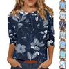 Damen 3/4-Ärmel Shirts Grafik-T-Shirts Shirts Lässige Basic-Tops Pullover