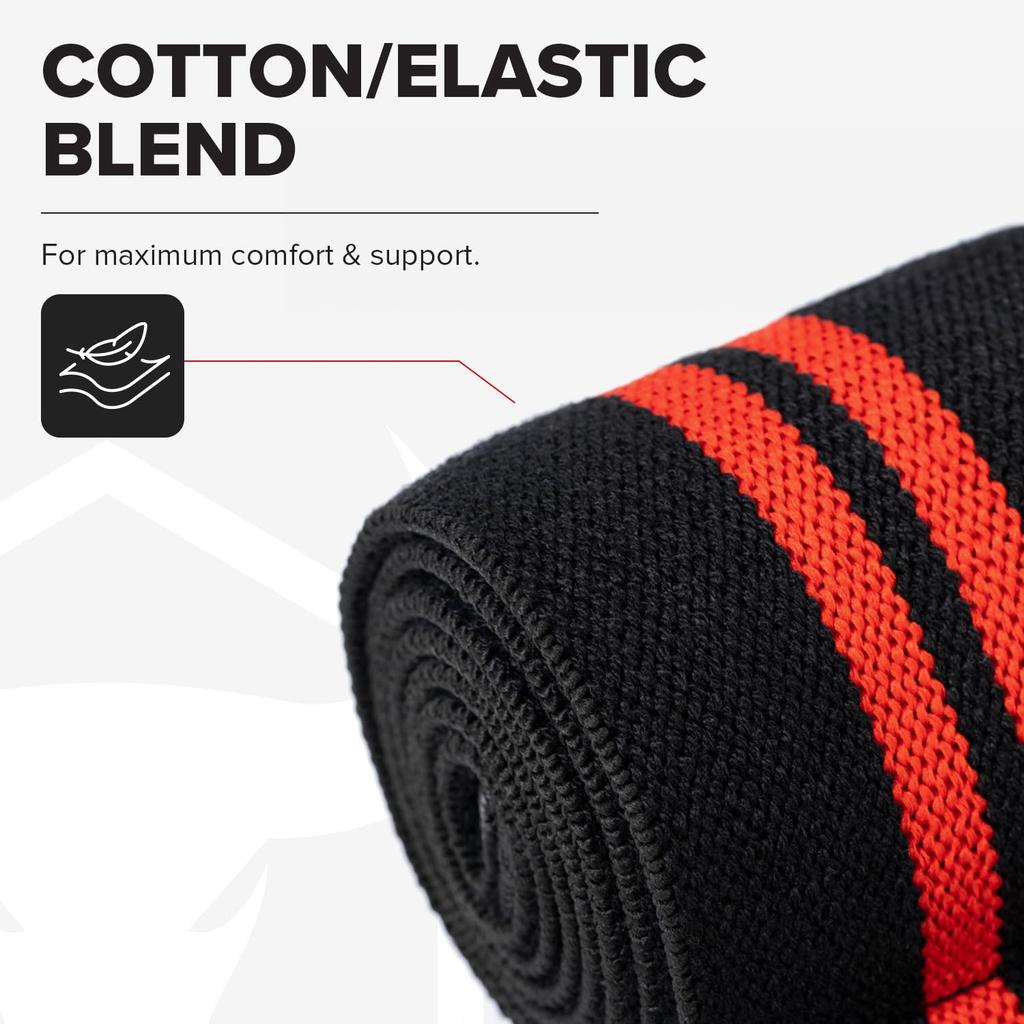 IRON BULL Classic Elbow Wrap (Black/Red)