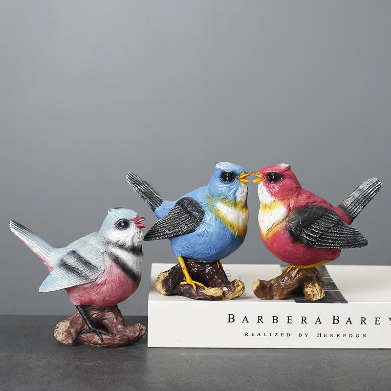 New Resin Bird Handicraft Ornament Garden Courtyard Statue Micro Landscape Ornament Ornament