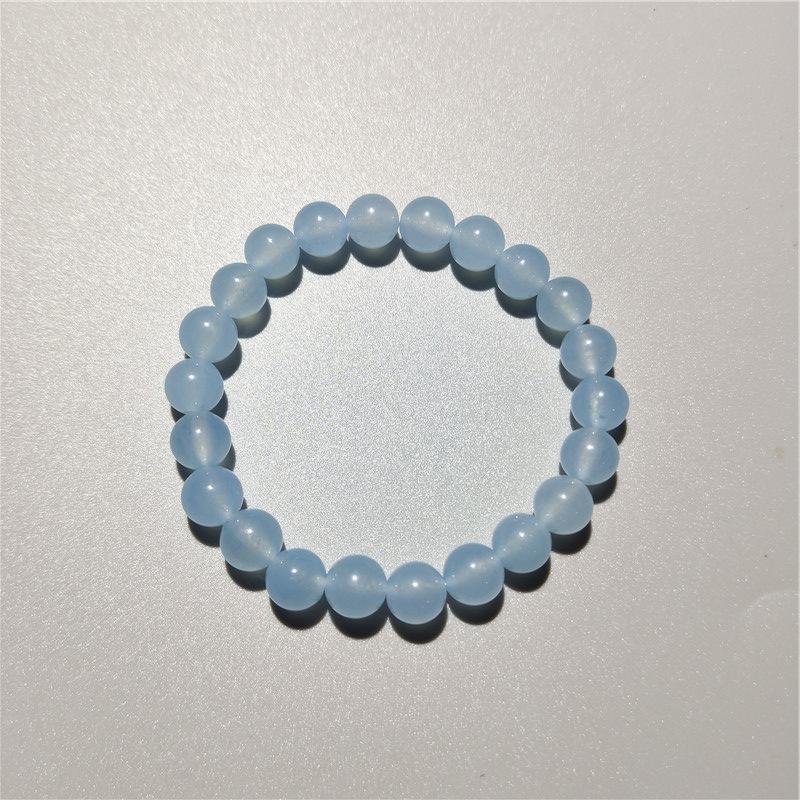 Jade super fairy crystal blue chalcedony bracelet, fashionable, fresh and romantic, white, take advantage of skin tone gifts, accessories women