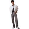 Calvin Klein Classic Retro Pure Cotton Simple Pocket Loose Shirt Men shirts Denim-White J325552
