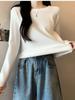 Women's Fleece-Lined Round Neck Base Layer - Thick, Warm, Loose Fit, Long Sleeve T-Shirt for Autumn/Winter. Plus Size Available.