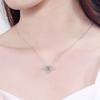 Sterling Bat Pendant Necklace Women Dainty Moissanite Cross Chain Choker Minimalist Fashion Jewelry
