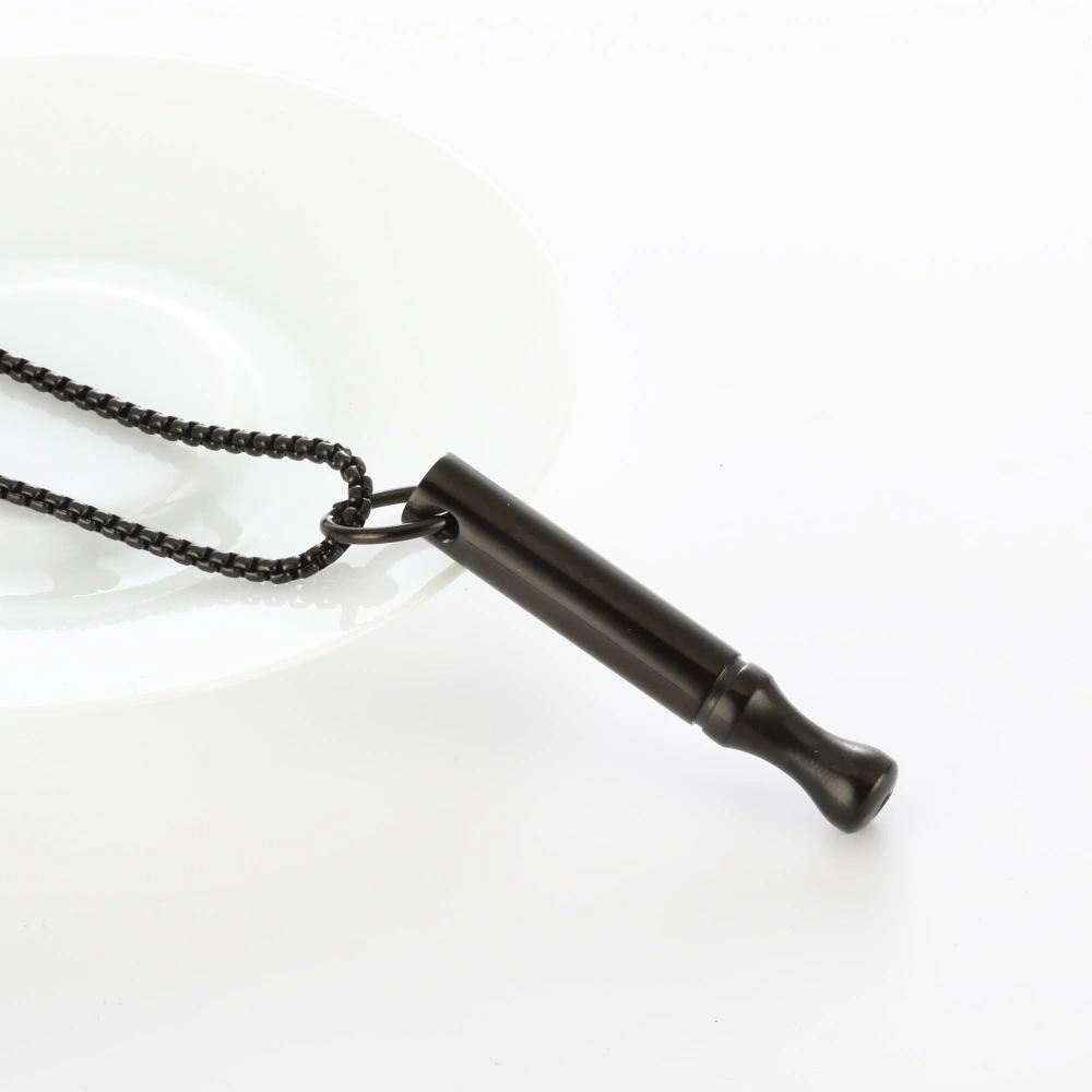 Meditation Regulates Breathing to Decompress Men and Women Small Waist Round Tube Whistle Pendant