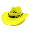 Cowboyhoed mode uitgesneden western cowboy handgeweven harde zomer saffier accessoires neutraal Cowboyhoed zonnehoed sombrero koe