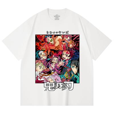 230 Gsm 100% Cotton Demon Slayer V26 Print Unisex Heavy Cotton T Shirt
