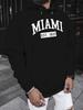Black Hoodie for Men, Size Large, Established In 1825, Featuring a New Fashion Street Style Print. Perfect for Autumn And Winter, This Soft Fabric Top