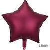 18 Inch Metallic Color Love Balloon Pentagram Aluminum Film Balloon Wedding Party Decoration Metallic Luster Color Balloon